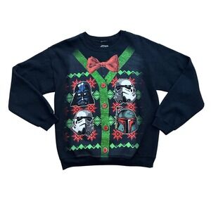 Star Wars Ugly Christmas Sweater Darth Vader Stormtrooper Holiday Women Medium